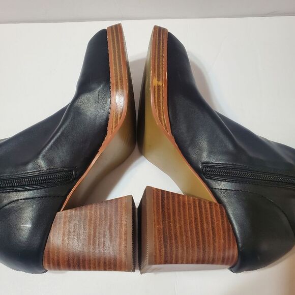 ASOS DESIGN Wide Fit Ratio Square Toe Sock Boots in Black Size 8 - Picture 4 of 14